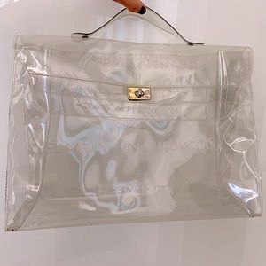HERMÈS Muy Pronto… Ben Aviat… Clear Vinyl Kelly Bag, Special Gift for Barcelona